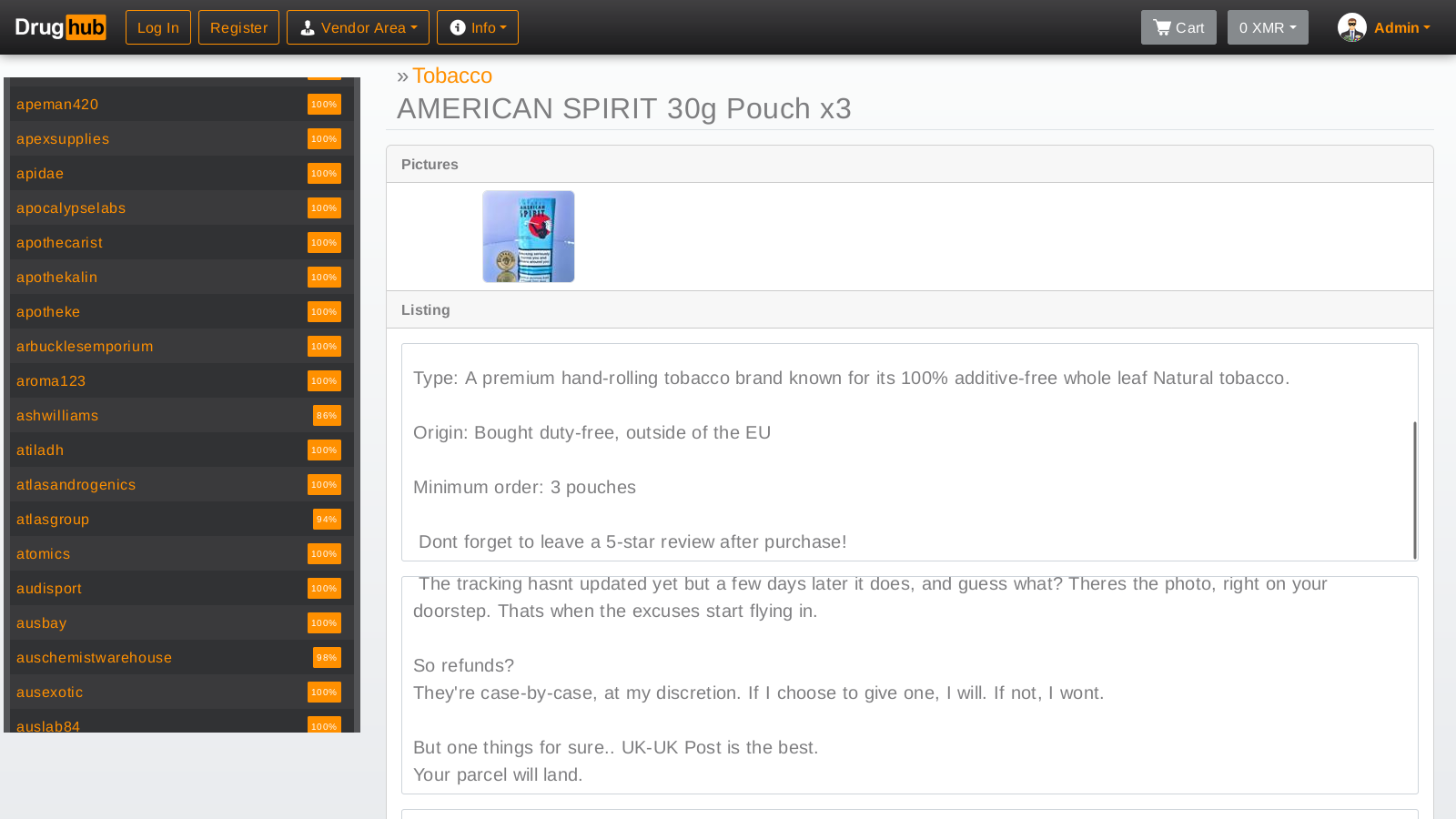 Main Market Dashboard Layout